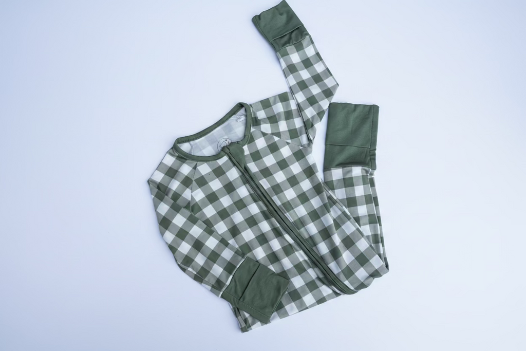 Sage Plaid Bamboo Sleeper