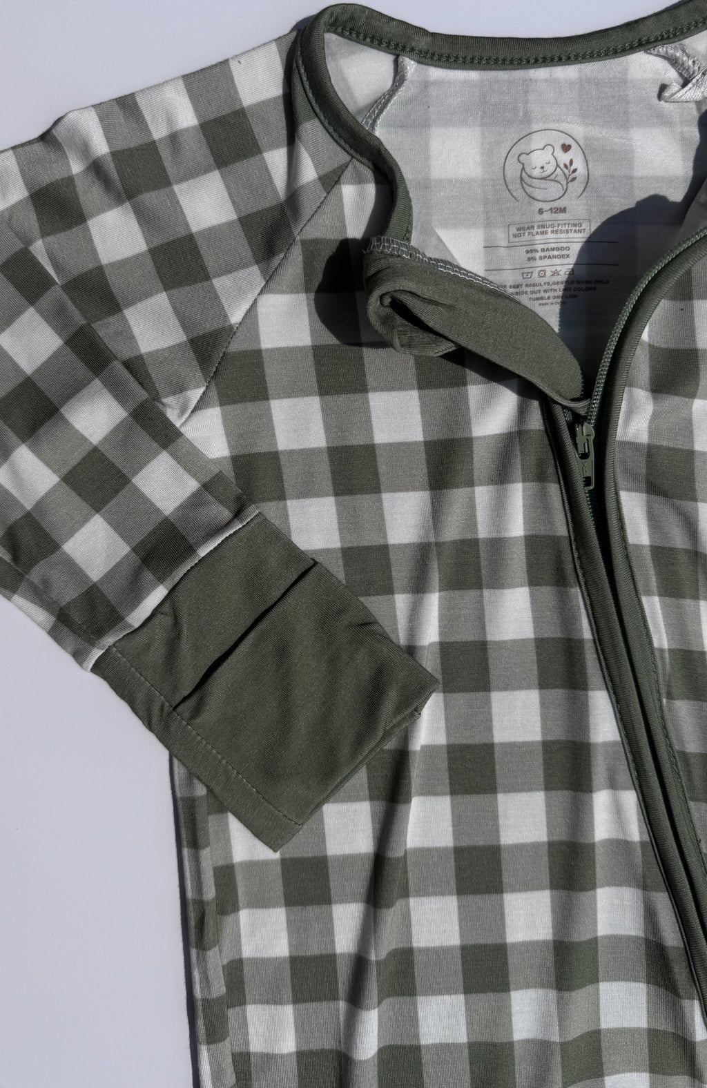 Sage Plaid Bamboo Sleeper